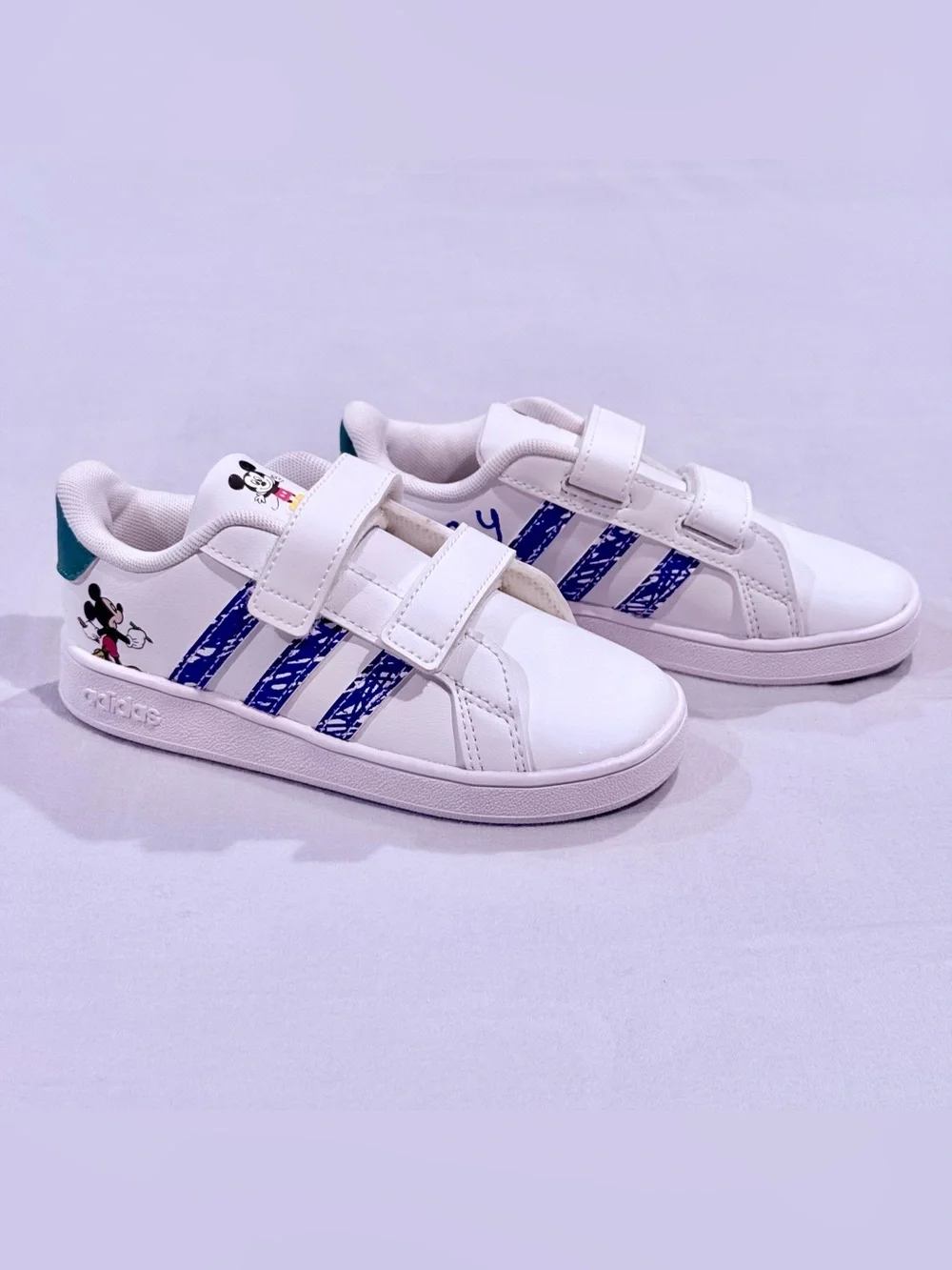 Adidas x Disney Sneakers Boys 10 Girls Mickey Mouse Grand Court White Toddlers